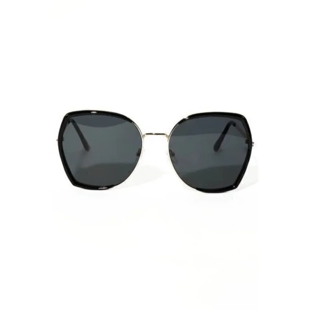 Sensitive Contemplation Cat‎ Eye Frame Sunglasses Black